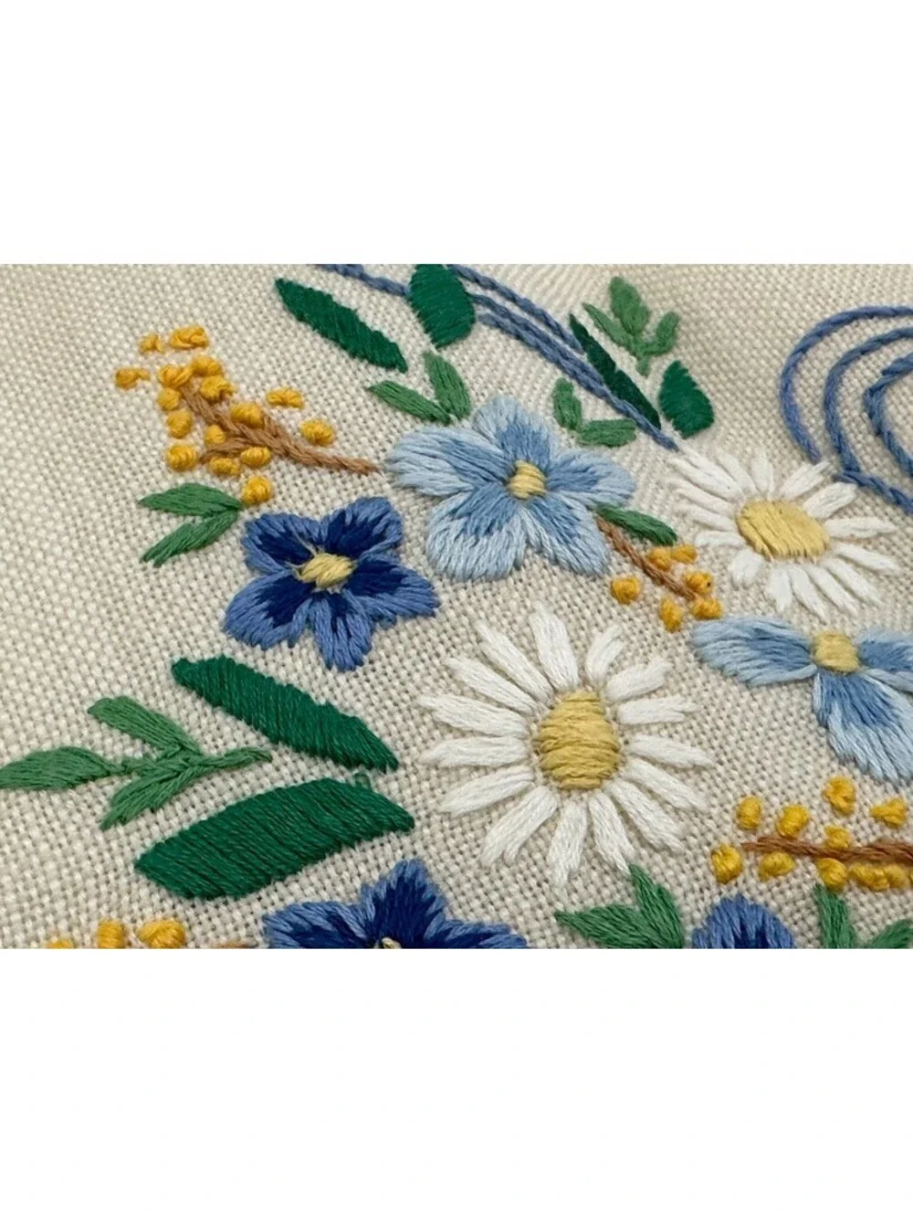 Vintage Embroidered Table Runner Topper Dresser Scarf Floral Lace Trim 18